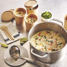 Cream Soup with Vegetables, Chicken and Shrimp