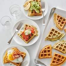 Savory waffles with vegetables