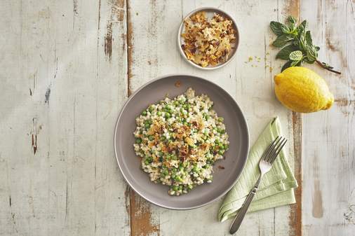 Orgetto with peas, lemon and mint | Arctic Gardens